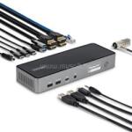 StarTech Triple-Monitor USB-C Docking Station, 140W Laptop Charging Dock for MacBook Pro and Windows, 4K 60Hz HDMI or DisplayPort (DK30C2DPEPRUE) (DK30C2DPEPRUE)
