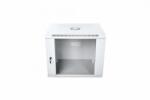 ASSMANN DN-W19 09U/600 Dulap de rețea montat pe perete 19" 9U rack 600x600, ușă din sticlă, gri, secțiune unică, asamblat, 60kg (DN-W19 09U/600)