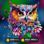 EscapeWelt Eule Színes puzzle 200 db Állatok (EW64)