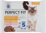Perfect Fit Sensitive 1+ teljes értékű nedves eledel mártásban felnőtt macskáknak 4 x 85 g (340 g)