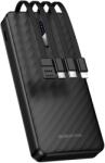 BOROFONE Power Bank 10000mAh BJ84 Smooth - USB - USB, Type-C, Lightning és Micro USB kábelekkel fekete