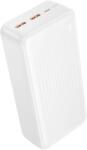 BOROFONE Power Bank 30000mAh BJ80B Clever - 2xUSB + Type C - QC 3.0 22, 5W PD 20W fehér
