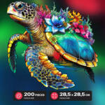 EscapeWelt Schildkröte Színes puzzle 200 db Állatok (EW61)