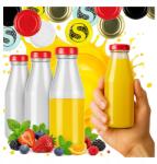 Bimberek 10 db-os üvegkészlet, Bimberek, 200 ml, átlátszó, tetővel együtt (ZES000406)