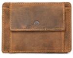 Greenburry Portofel dama piele naturala maro antichizat 10.5 x 7.5 x 1.5 cm, Vintage RFID, Greenburry