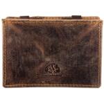Greenburry Portofel dama piele naturala maro antichizat 10.5 x 7.5 x 2.5 cm, VINTAGE RFID, Greenburry