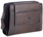 Greenburry Portofel dama piele naturala maro 13.5 x 10.5 x 2.5 cm, Destressed, Greenburry