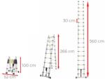 Ztrust Scara telescopica cu doua tronsoane Ztrust TAL3056 2 x 9 fokos | 5, 6 m | Aluminiu (TAL3056)