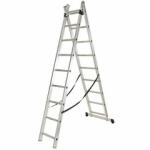Ztrust scara multifunctionala cu 2 segmente 2 x 14 trepte | 6, 8 m | Aluminiu (TL214)