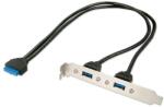 Lindy USB изход на задния панел, конектор за дънна платка, 2x USB 3.2 Gen1 33096 (33096)