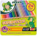 Jolly Superstick Kinderfest Metallic Mix creioane colorate set 24 bucăţi (3000-0449)