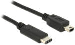 Delock Cable USB Type-C 2.0 plug USB 2.0 Mini-B type plug 0, 5 m negru
