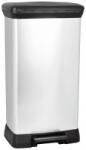 Keter Deco bin metalics Szemeteskuka 50 l (Sz x Ma x Mé) 390 x 720 x 290 mm Ezüst, Fekete 1 db (240643) (240643)