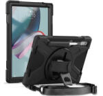 Gigapack Defender műanyag telefonvédő (ütésállóság, kitámasztó, 360° + kézpánt) FEKETE Lenovo Tab P11 Pro Gen2 (TB132FU) WIFI 'Gigapack (GP-138937)