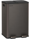 Brius Cos de gunoi 2x30L, cu 2 compartimente, capac soft-close si galeti interioare, otel, gri antracit (EZ-LTB741G01) Cos de gunoi