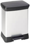 Keter DECO Bin Szemeteskuka 30 l (Sz x Ma x Mé) 390 x 510 x 290 mm Ezüst, Fekete 1 db (240642) (240642)