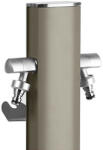 Colortap Kerti kút TOTEM 407 - szürke, 2 db csappal, flexibilis bekötőcsővel, tömlőtartóval - pepita