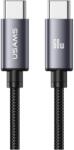 USAMS Cablu pentru incarcare si transfer de date USAMS U91, USB-C la USB-C, 60W, 3A, 1m, Negru (6958444997148)