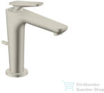 Hansgrohe AXOR CITTERIO C 125 hidegindításos mosdó csaptelep automata leeresztővel, rozsdamentes acél hatású 49030800 (49030800)