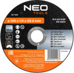 NEO TOOLS Vágókorong fémhez 125x1x22mm, 41A60-T-BF, min. rendelés: 5db (57-707)