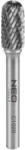 NEO TOOLS Keményfém marófej, turbómaró, C, hengeres, élletöréssel, 10x20mm, szár méret 6x45mm (55-360) - szerszamparadicsom