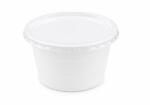  Műanyag gulyás tányér, tetőzhető, 750 ml, 50 db, fehér (KHMU333) - webpapir