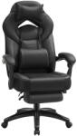 SONGMICS OBG077B01 Ergonomikus Gamer Szék Lábtartóval Fekete (EUZ-OBG077B01V2)