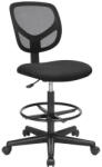 SONGMICS Ergonomikus Háló Rajzszék Fekete Lábtartóval (EUZ-OBN15BKV1)
