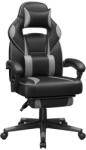 SONGMICS ergonomikus gamer szék lábtartóval fekete-szürke (EUZ-OBG073BH10)