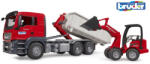 BRUDER Camion Man Tgs Cu Container Roll Off Si Incarcator Compact Schaffer - Bruder (br03767)