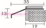 Rodelux alumínium terasz vízvető profil 7 mm x 16 mm eloxált inox 250 cm (OKAPIN7)