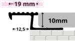 Rodelux alumínium lépcső élvédő profil 10mm eloxált olíva 250 cm (ALEP-O10)