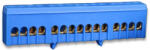 Schrack N kapocs blokk, 15x10/16mm, 63A, kék, szigetelt (IK021038I-) (IK021038I-)