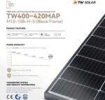 TW Solar Panou fotovoltaic monocristalin 410W Tongwei Solar, Rama Neagra (TW400-410MAP)