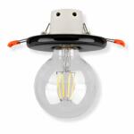 Ceramicon E27 Süllyesztett Porcelán Foglalat Ø92 mm - Fekete | Ceramicon
