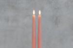 FINNLUMOR LED свещи с 3D пламък 2 бр. - розови (TB-Finnlumor-638990)