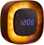 Gingko Design GINGKO Квадратен часовник/будилник и смарт лампа Lumos - орех (Gingko-G076S-WT) Будилник