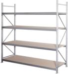 STOW Horganyzott STOW Minirack polcrendszer 2500x2700x800 mm - 4 polc, teherbírás 1520 kg - ALAPMODUL
