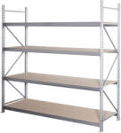 STOW Horganyzott STOW Minirack polcrendszer 250x210x80 cm - 4 polc, teherbírás 2000 kg - ALAPMODUL