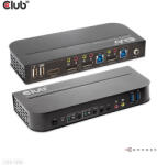 Club 3D KVM Switch - CSV-7210 (Dual DisplayPort, 4K60Hz, HDMI, KVM, IR távirányító) (CSV-7210) - alarmtrade