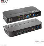 Club 3D KVM Switch - CSV-1382 (Dual HDMI, 4K60Hz, USB, PC KVM funkció, HDR, 3D támogatás) (CSV-1382) - alarmtrade