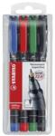 edding MARKER OHpen PERMANENT STABILO UNIVERSAL, 4 buc/set (960093) - officeclass