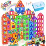  Mágneses Építőkockák 3D Oktató Puzzle 180 db-os Gyerekeknek