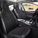 AVEX Husa Premium pentru scaun auto cu bile de masaj din lemn, dimensiune 122 x 42 cm, culoare Negru (AVX-T210824-6) - edanco