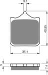 GOLDFREN Placute de frana GOLDFREN GP6 (1 set 4 pcs) (46794)