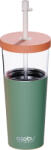 Asobu Pahar termic cu pai Marina 850 ml, verde pastel (ICT400 PASTEL GREEN)