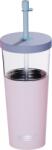 Asobu Pahar termic cu pai Marina 850 ml, roz pastel (ICT400 PASTEL PINK)