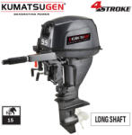 KUMATSUGEN motor barcă pe benzină 15 CP, Φ235 mm, ax lung, răcire cu apă (GM6300)