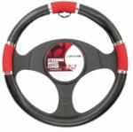 4Cars Husa volan auto 4Cars marimea M, 37-39 cm, negru/rosu (4C92254)