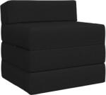 vidaXL Canapea Pat Pliabila Negru 200 x 70 x 10 cm Tesatura GartenMobel Dekor (900019) Canapea
